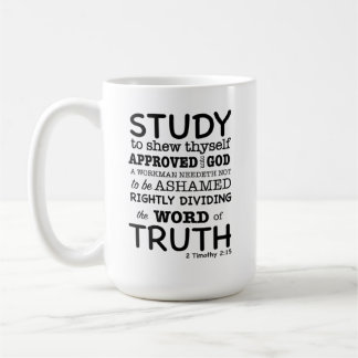 Bibelcitat 2 Timothy 2:15 Kaffemugg