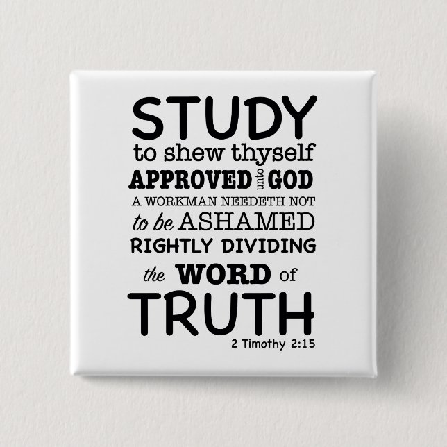 Bibelcitat 2 Timothy 2:15 Knapp (Framsida)