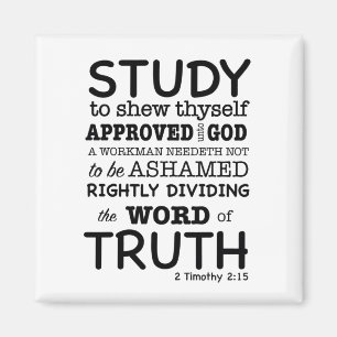 Bibelcitat 2 Timothy 2:15 Magnet