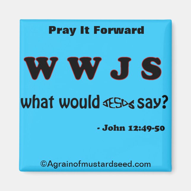 Bibelcitat Agrainofmustardseed.com Magnet (Framsidan)
