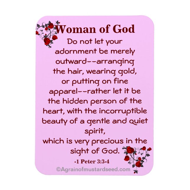 Bibelcitat Agrainofmustardseed.com Magnet (Vertikal)