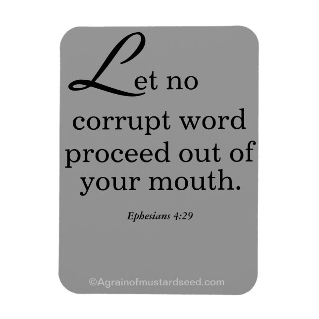 Bibelcitat Agrainofmustardseed.com Magnet (Vertikal)