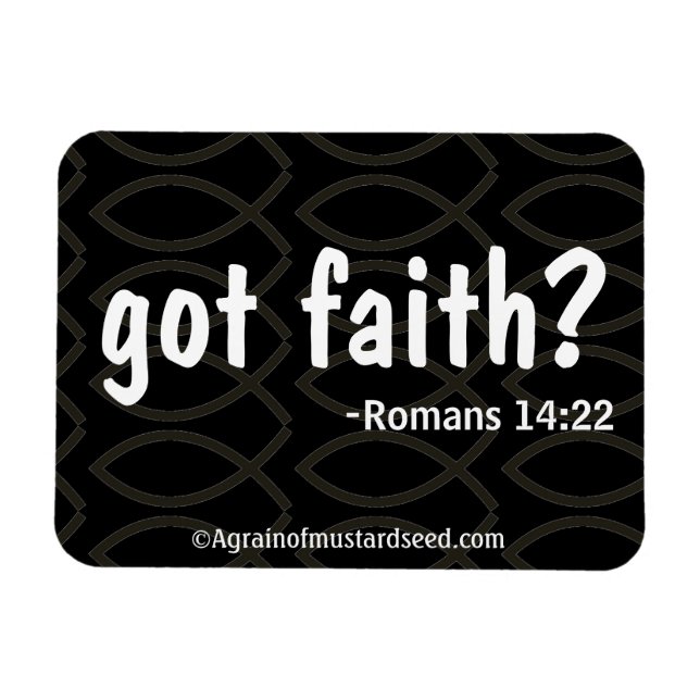 Bibelcitat Agrainofmustardseed.com Magnet (Horisontell)