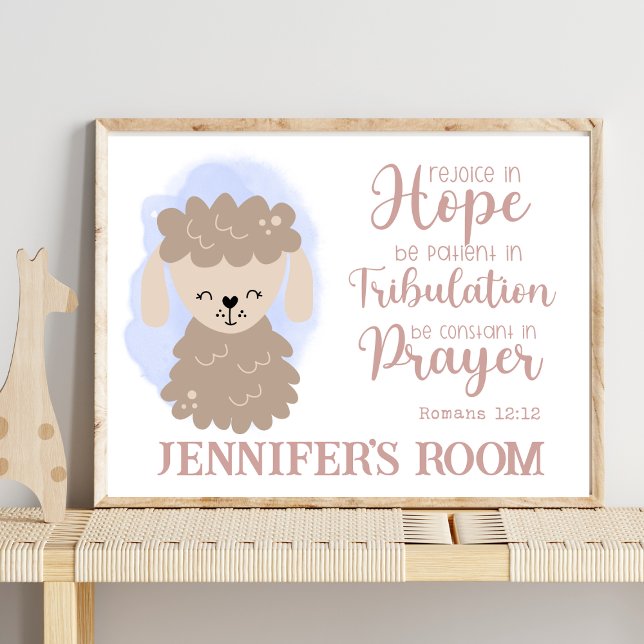 Bibelcitat av namn Christian Cute Baby får Poster (Skapare uppladdad)