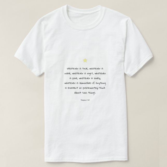 Bibelcitat för inspirationsmotiv t shirt (Design framsida)