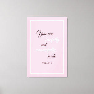 Bibelcitat för vackert uppmuntrande skrift canvastryck