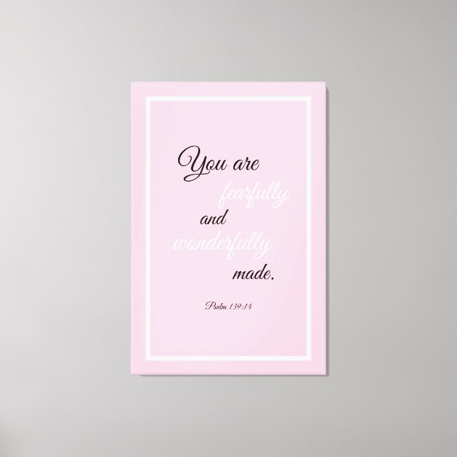 Bibelcitat för vackert uppmuntrande skrift canvastryck (Framsida)