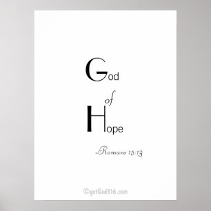 Bibelcitat gotGod316.com Wall Art Poster