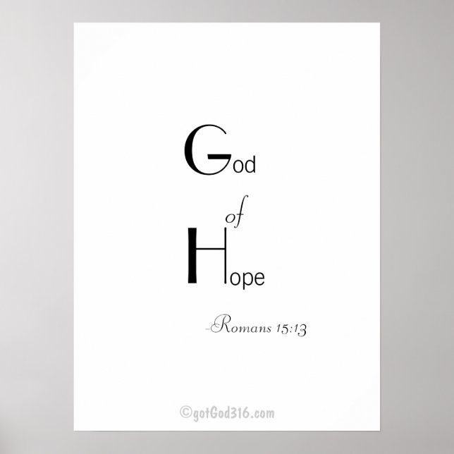 Bibelcitat gotGod316.com Wall Art Poster (Framsidan)