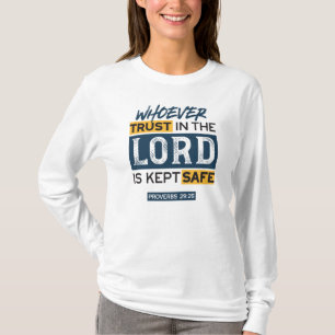 Bibelcitat Konst - Sprüche 29:25 Förtrösta på Gud T Shirt