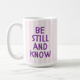 Bibelcitat Lila Bokstäver Minimalistisk Kaffe Kaffemugg