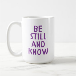 Bibelcitat Lila Bokstäver Minimalistisk Kaffe Kaffemugg