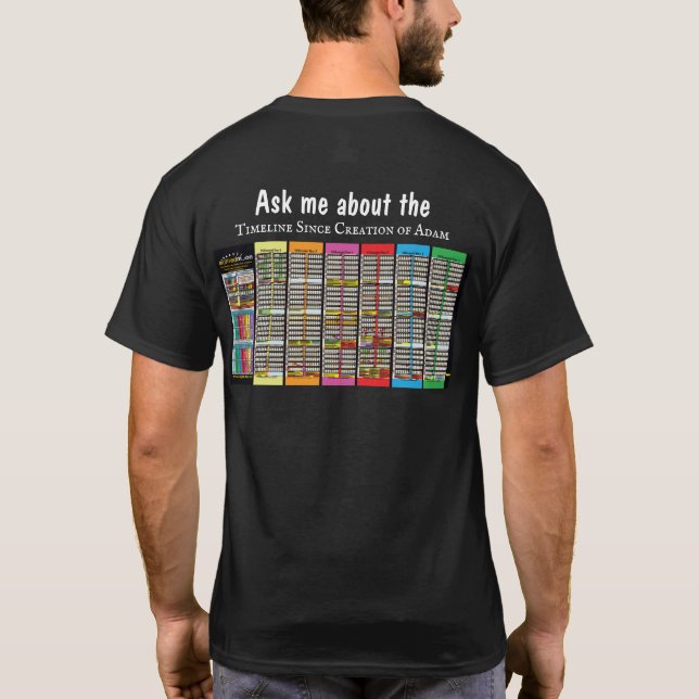 Bibelcitat och tidslinje sedan Adam T Shirt (Baksida)