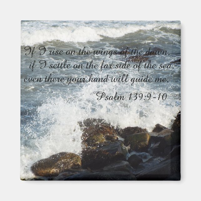 Bibelcitat Psalm 139:9-10 magnet (Framsidan)