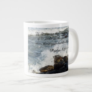 Bibelcitat Psalm 139:9-10 mugg Jumbo Mugg