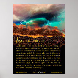 Bibelcitat tio budord Mt Sinai Poster