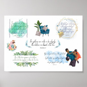 Bibelcitatet lycklig Fars dag för Far Poster