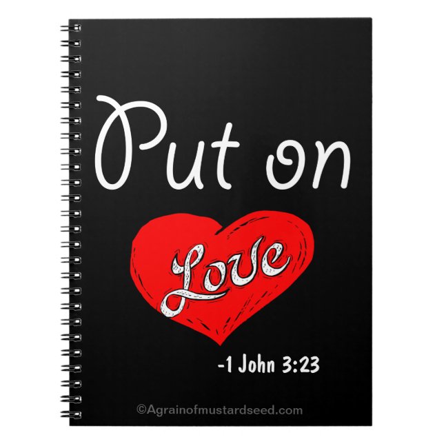 Bibelcitattecken för studie anteckningsbok med spiral (Framsidan)