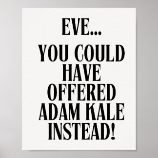 Bibelhumor Adam och Eva Poster