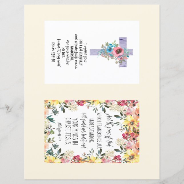 Bibelkort 4x6 på pappra lakan (Framsida)