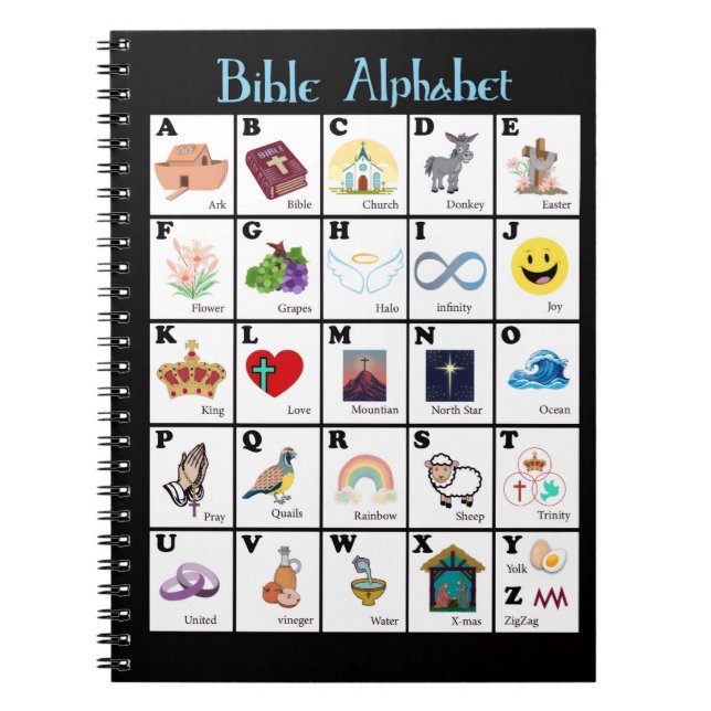 Bibeln Alfabet Täcke Anteckningsbok (Framsidan)