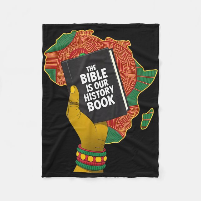 Bibeln är historiebok afrikanskt arv kristen fleecefilt (Framsidan)