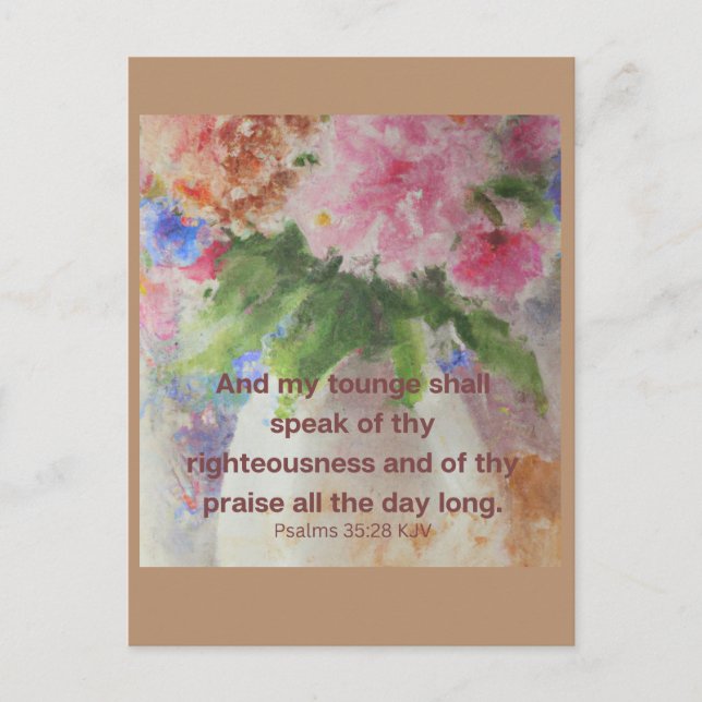 Bibeln hjälp att trösta dig vykort (Framsida)