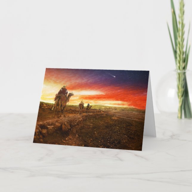 Bibeln - klok manar - magina ankommer 1920 helgkort (Framsida)