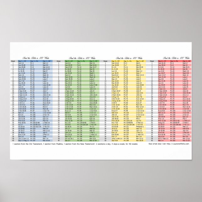 Bibeln på 40 veckor Bokmärke Poster (Framsidan)