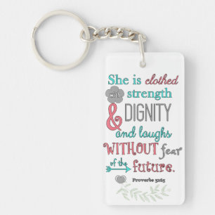Bibeln Proverbs31:25, bekläs hon i styrka