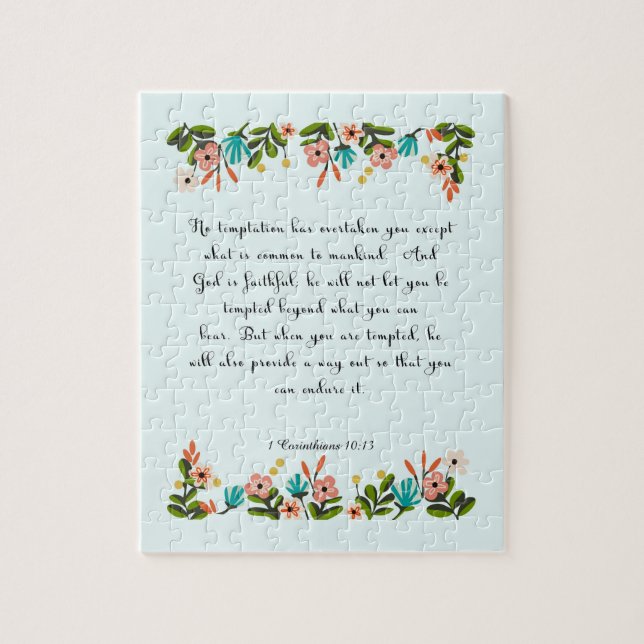 Bibeln Verses konst - 1 Corinthians10:13 Pussel (Vertikal)