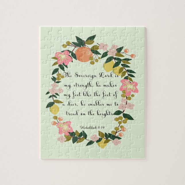 Bibeln Verses konst - den Habakkuk 3:19 Pussel (Vertikal)