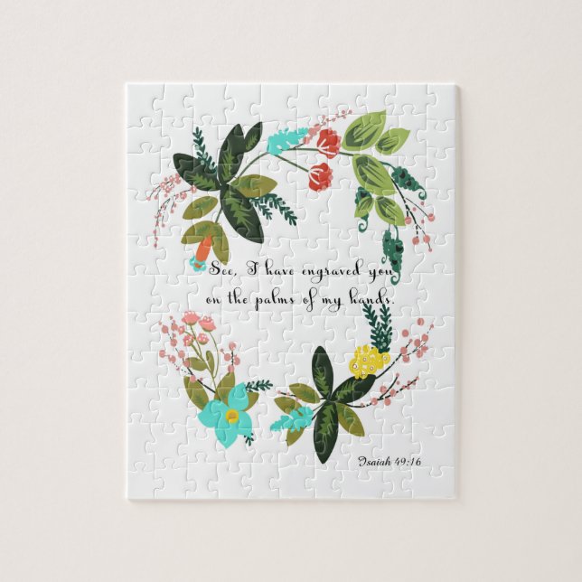 Bibeln Verses konst - den Isaiah 49:16 Pussel (Vertikal)