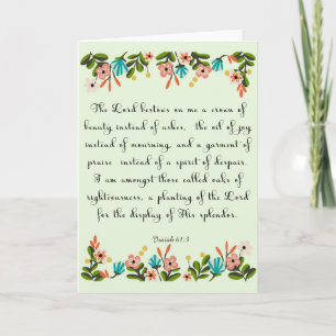 Bibeln Verses konst - den Isaiah 61:3 Helgkort