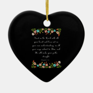 Bibeln Verses konst - Proverbs3:5 - 6 Julgransprydnad Keramik