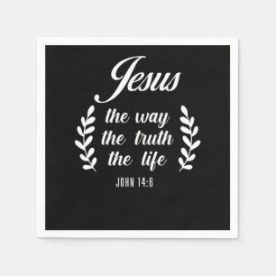 Bibeln vid Jesus hur sanningen om livet är Pappersservett