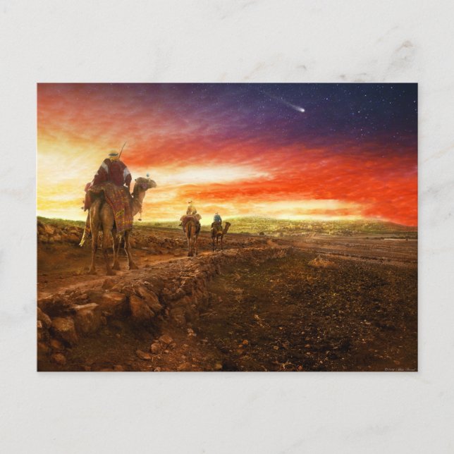 Bibeln - Wise manar - Magi anländer 1920 Vykort (Framsida)