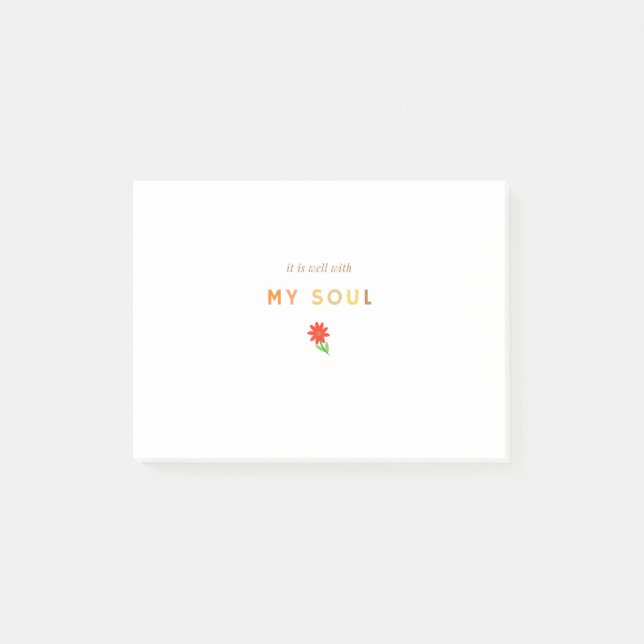 Bibelns versalcitat | Kristus | Färg Typog Post-it Block (Framsida)