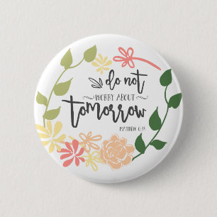 Bibelns verse Cute Flower Wand Hand and Lettering Knapp