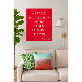 Bibelns verse gör att din ångest blir röd och vit poster
