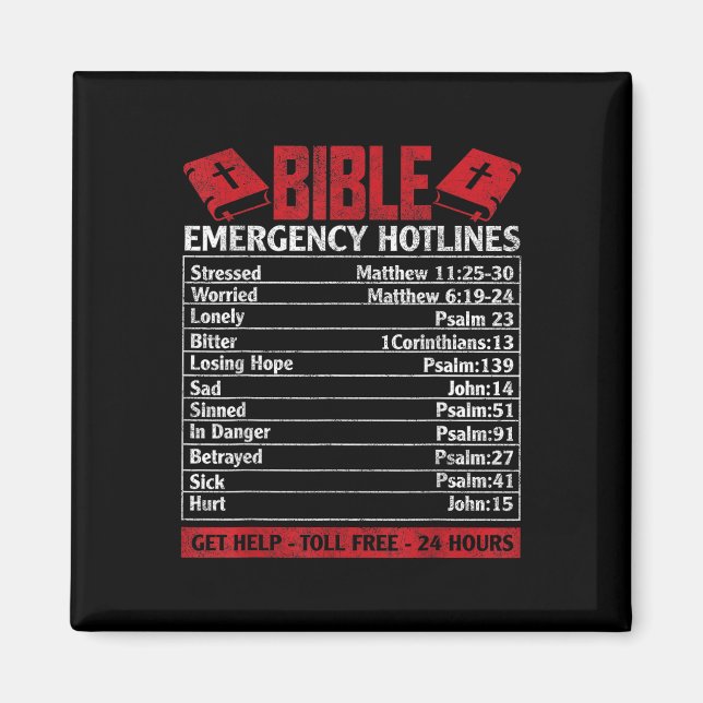 Bibelnummer Akut Numres Lundny Gud Christian Jesus Magnet (Framsidan)
