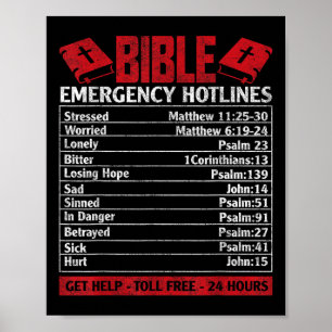 Bibelnummer Akut Numres Lundny Gud Christian Jesus Poster