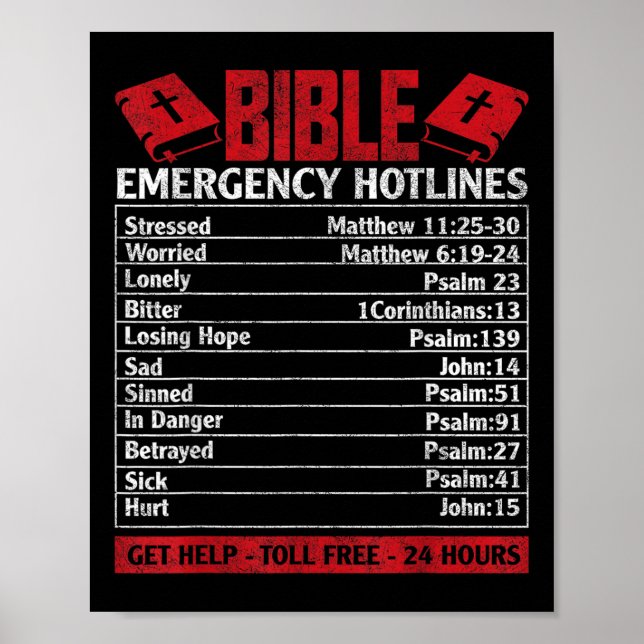 Bibelnummer Akut Numres Lundny Gud Christian Jesus Poster (Framsidan)