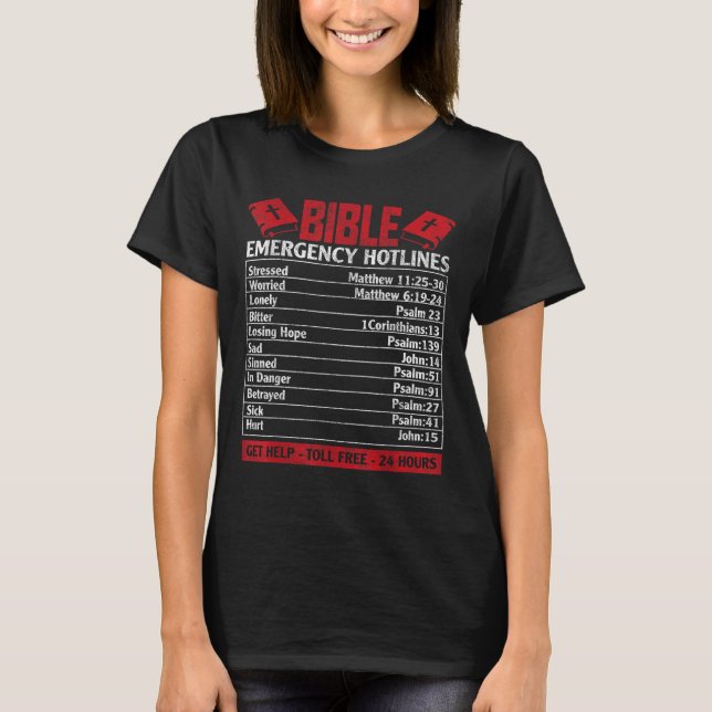 Bibelnummer Akut Numres Lundny Gud Christian Jesus T Shirt (Framsida)