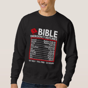 Bibelnummer för Akutet Christian Bible & Jesus Lång Ärmad Tröja