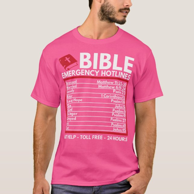 Bibelnummer för Akutet - Lustigt kristen Bible Je T Shirt (Framsida)