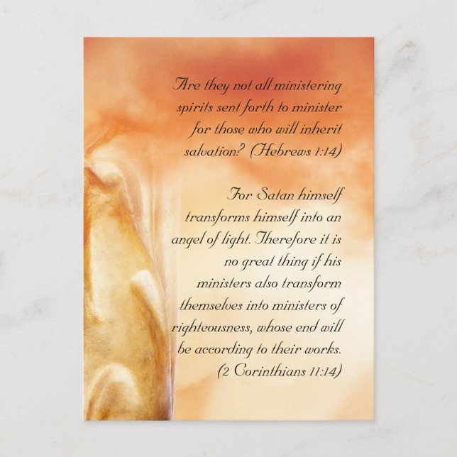 Bibelpassage, änglar vykort (Framsida)
