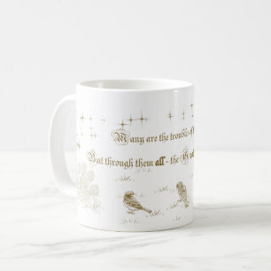 Bibelpsalms Mugg The Just Man - Birds blommigt sta