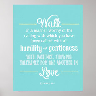 BibelScriptureEphesians 4:1 - 2 Poster