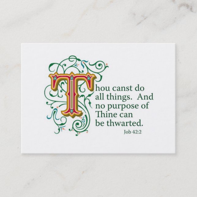 BibelScriptures uppmuntrar Visitkort (Framsida)